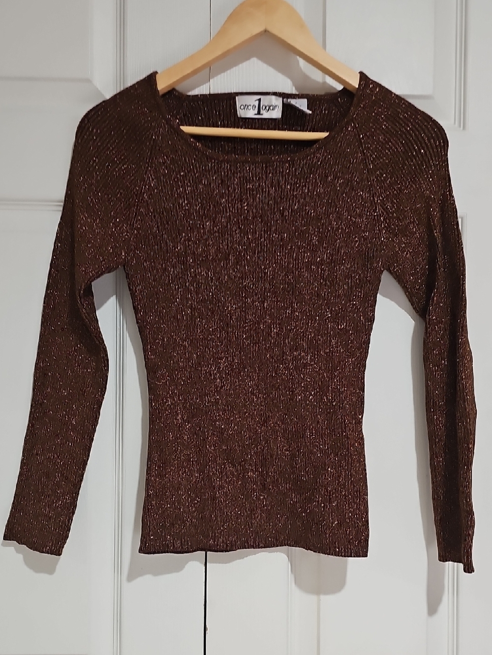 ✨ Once Again Metallic Ribbed Knit Top ✨